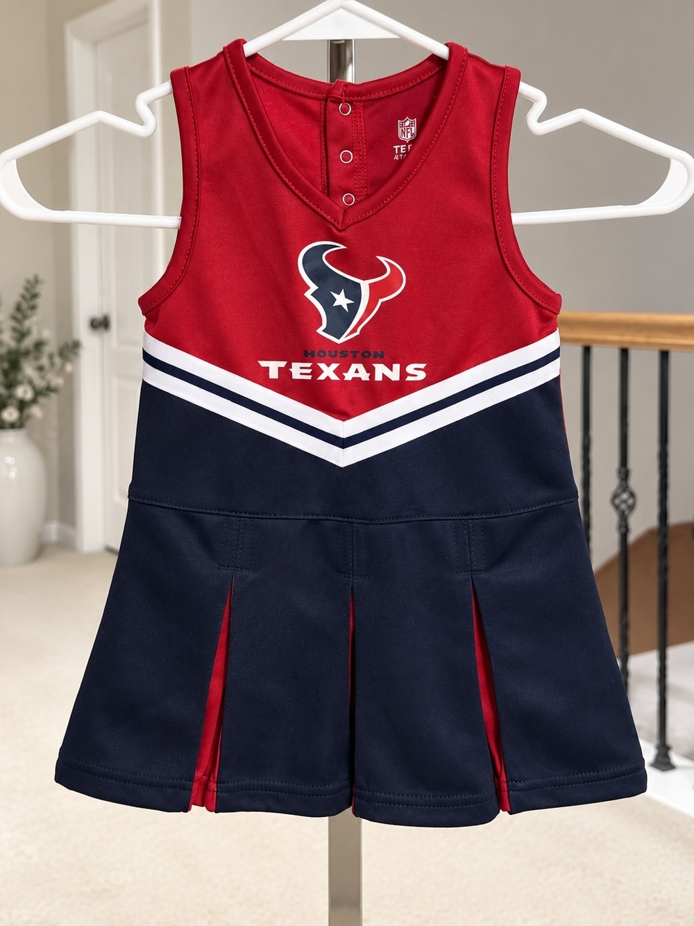 NFL Houston Texans Red & Navy Girls' Tank Cheer Dress